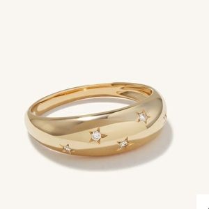 Mejuri star dome ring 14k gold